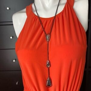 Kendra Scott Charlotte Gun Metal Mother of pearl Y necklace